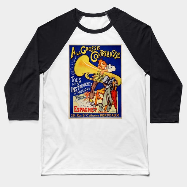 Double Bass by Laumond c1930 Baseball T-Shirt by Donkeh23